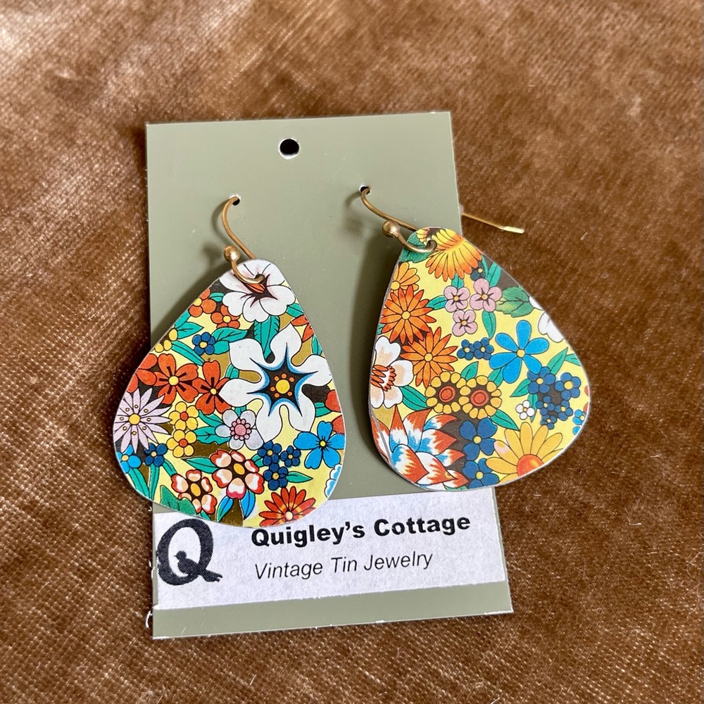 Floral Teardrop Earrings